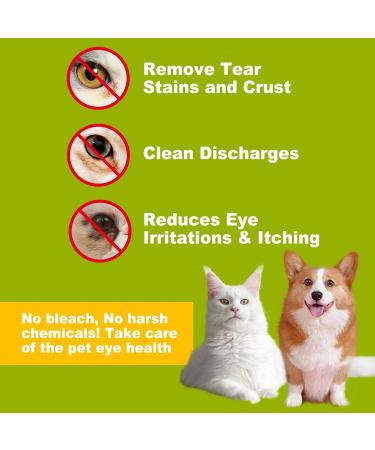Dr. Eeasy Pet Wipers - 480 Karat Tear Stain Remover for Dogs Cats Horses & Rabbits | Soft & Gentle Vegetable Formula | Pack of 4 - Buy Online on GoSupps.com