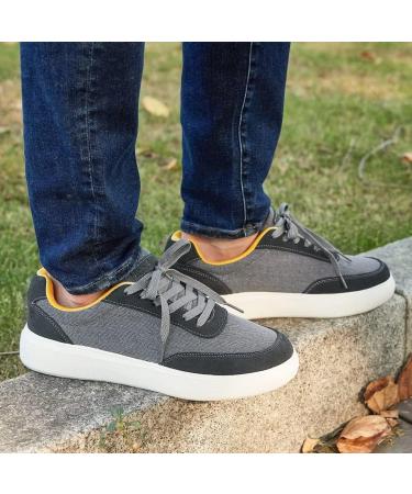OrthoComfoot Men's Plantar Fasciitis & Achilles Tendonitis Shoes - Arch Support Fashion Sneaker for Heel & Foot Pain Relief - 11 W4 Grey - Buy Online on GoSupps.com