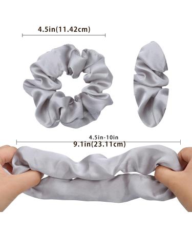 6 Silk Scrunchies for Women - Soft Elastic Hair Ties in 6 Colors | Lolalet Large Satin Scrunchies - Buy Online on GoSupps.com