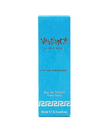 Versace Dylan Turquoise Pour Femme EDT Travel Spray for Women .33 oz 0.3 Fl Oz (Pack of 1)