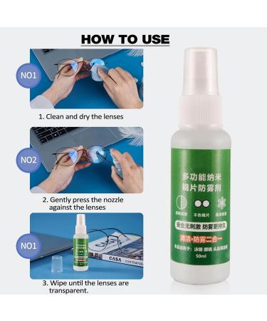 Anti Fog Spray | Lens Cleaner Spray and Glass Cleaner Defogger Spray Portable Long Lasting Glass Cleaner for Glasses Mirrors Goggles - Buy Online on GoSupps.com