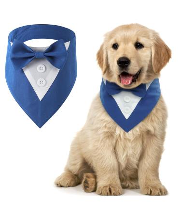 Maustlie dogs Smoking Bandana headscarves for dogs pet triangle scarf formal wedding party dog hing cloth adjustable tie pet suit fly bandana for wedding birthday (xs blue) xs blue - Buy Online on GoSupps.com