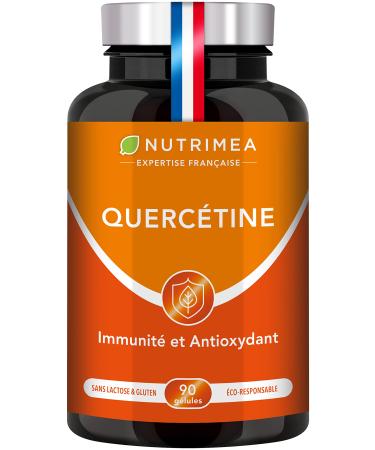 QUERCETINE 600 mg - Vegan & Excipient Free - With Bromelain & Vegetable Vitamin C - Powerful Antioxidant Strengthens Immunity - Nutrimea - 90 Capsules - Made in France