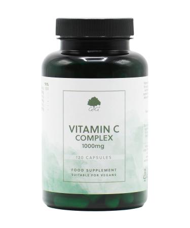 High Strength Vitamin C Capsules | 1000mg Vitamin C per Capsule | 120 Vegan Capsules | with Rosehip and Acerola | G&G Vitamins