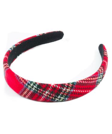 Mytoptrendz Plaid Tartan Headband Alice Hair Band Red Tartan Women Girls Hair Accessories