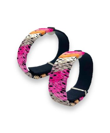 Designer bracelet for movement disease adjustable Velcro bracelet for nausea in the morning dizziness and nausea-natural healing (pink lady) (large 22.9 cm) Large 9 "