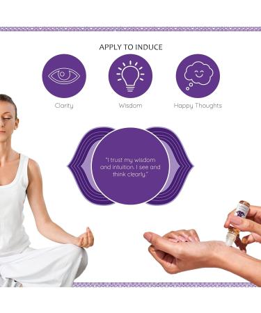 Third Eye Chakra Essential Oil Roll-On by Aromafume | 10ml - Ajna Aromatherapy for Chakra Balance | Rose & Juniper | Amethyst Incense for Meditation Yoga & Reiki - Buy Online on GoSupps.com