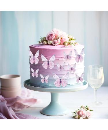 Shop Alegre 72 Edible Butterflies Cupcake Toppers | Purple Cake Decor for Birthdays Weddings & Baptisms - Buy Online on GoSupps.com