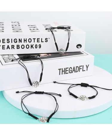 20 Football Bracelets - Braided Rope Charm Jewelry for Boys & Girls | Adjustable Sports Gifts for Team Players - Buy Online on GoSupps.com