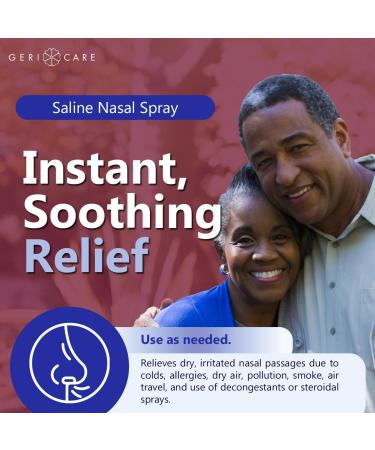 GeriCare Saline Nasal Spray 1.5 FL OZ Moisturizing Sodium Chloride 0.65% (Pack of 4) - Buy Online on GoSupps.com