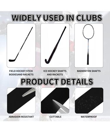 Ysooua 25m 25mm Hockey Racket Tape - Spectrum Sports Grip Tape for Ice Hockey Badminton Golf & Tennis - Includes Scissors - Durable Black Handle Tape - Buy Online on GoSupps.com