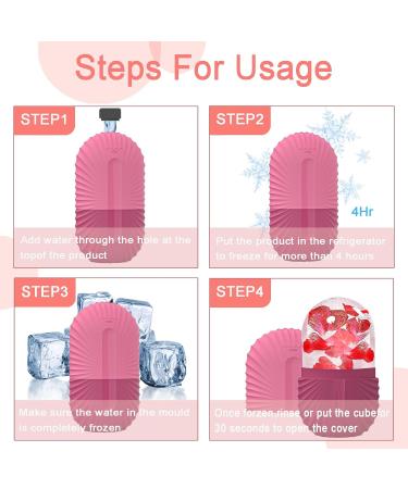 Joyeee Ice Roller - Facial Ice Scooter for Beauty Care | Reduce Swelling Shrink Pores Improve Skin Elasticity - Rose Red - Buy Online on GoSupps.com