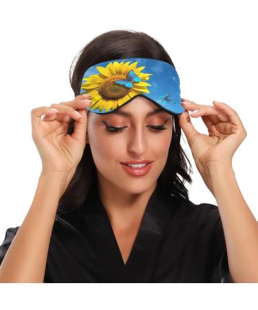 Haskirky Light Blocking Eye Mask - Adjustable Adult Men and Women | Perfect for Travel, Meditation, and Deep Sleep | Sunflower Flowers Design - Buy Online on GoSupps.com