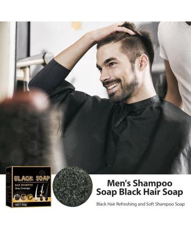  Kirdume Bar Shampoo for Gray Hair Black Soap Bar Shampoo Hair Darkening Gray Hair Coverage Soap Cleansing and Nourishing Hair Kirdume - Buy Online on GoSupps.com