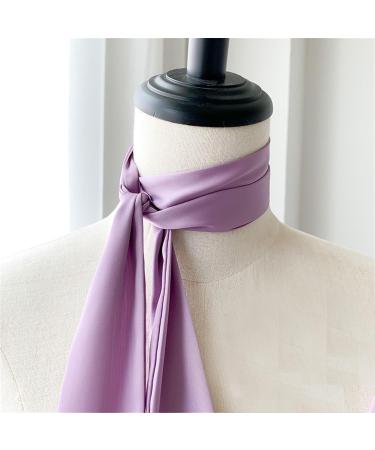 amangul Long Ribbon Silk Scarf Elegant Hand Tied Neck Scarf Elegant Hair Scarf Women Dinner Party Hairband Elegant Hair Decors(Mustard Color) - Buy Online on GoSupps.com