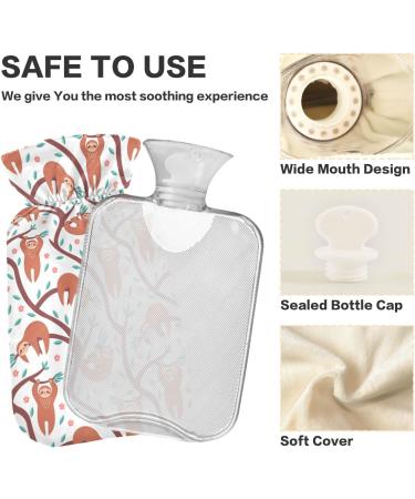 Oarencol Cute Sloth Hot Water Bottle | 2L Transparent Bag for Cramps & Pain Relief - Buy Online on GoSupps.com