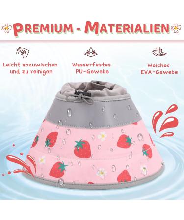 Buy Supet Adjustable Cat Neck Collar - Strawberry | Post-Surgery Recovery Cone for Small Pets | Comfortable & Stylish - Buy Online on GoSupps.com