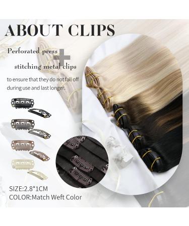 Moresoo Seamless Clip in Human Hair Extensions Darkest Brown #2 - 18 Inch Remy Hair 120g 7pcs - Buy Online on GoSupps.com