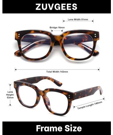 4-Pack Retro Oversized Anti-Blue Light Reading Glasses for Men & Women - Square Blue Light Filter Computer Glasses (3.0x) - Buy Online on GoSupps.com