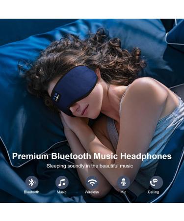 Bluetooth Sleep Headphones Eye Mask - Ultra-Soft & Washable - Perfect for Side Sleepers/Office/Travel - Birthday Gift for Men Women - Blue - Buy Online on GoSupps.com