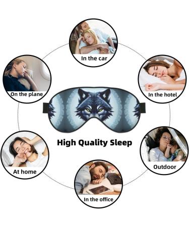 Fierce Wolf Head Sleep Mask | Unisex Adjustable Buckle | Perfect for Travel Yoga & Naps - International Shipping Available - Buy Online on GoSupps.com