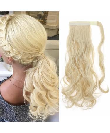 Tess Ponytail Extension Blond 60 cm bleaching blonde (#613c) Wave braid extension ponytail hair part 100g long hair extension braid 60 cm-corrugated bleach blond (#613c) - Buy Online on GoSupps.com