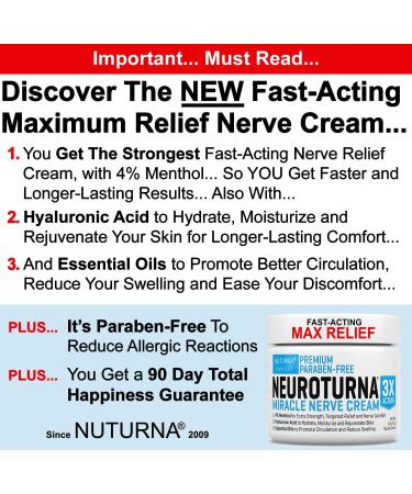 Neuropathy Cream - Large 3 oz Maximum Strength Relief for Feet, Hands, Legs & Toes - Arnica, MSM, Menthol - Fast-Acting Soothing Support - Buy Online on GoSupps.com