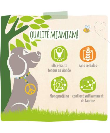 MjAMjAM - Premium Wet Dog Food - Naturally Delicious - Organic Beef with Zucchini Pack of 6 (6 x 400g) Grain Free with Extra Meat - Buy Online on GoSupps.com