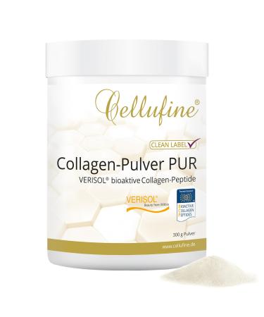 Cellufine Premium Verisol Collages Powder 300 g I Beauty Collagen Powder with Bioactive Collages Peptats I Natur & without preservatives 120 portions with very high bioavailability 300 g (1 Pack)
