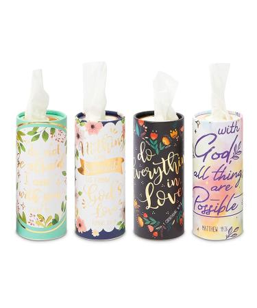 Cylinder Tissue Boxes - 400 Wipes - Religious Quotes (8 Pack) - Buy Online on GoSupps.com