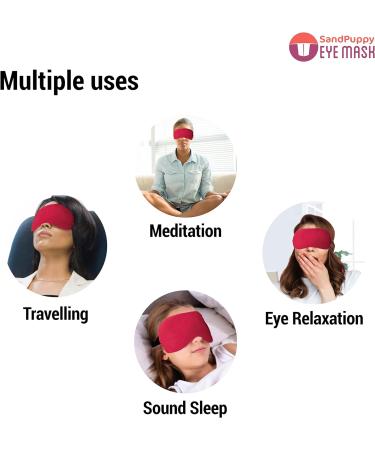 SandPuppy Eyemask (Pack of 2) for Kids, Men, and Boys - Coral Red & Charcoal Grey | Bulk Discount Available - Buy Online on GoSupps.com