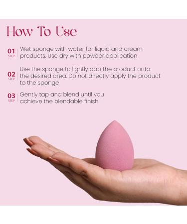Buy Satin Purple Makeup Beauty Sponge Blender - Perfect for Foundations & Face Powder | International Shipping - Buy Online on GoSupps.com