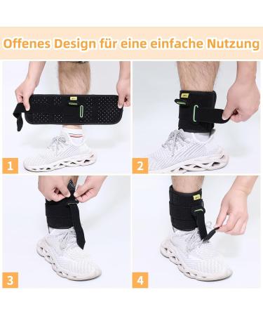 Tenbon Foot Orthosis for Foot Lifting Weakness - Ankle Bandage & Splint for Drop Foot - Lightweight Supportive Shoes for Left & Right (Black) - Buy Online on GoSupps.com