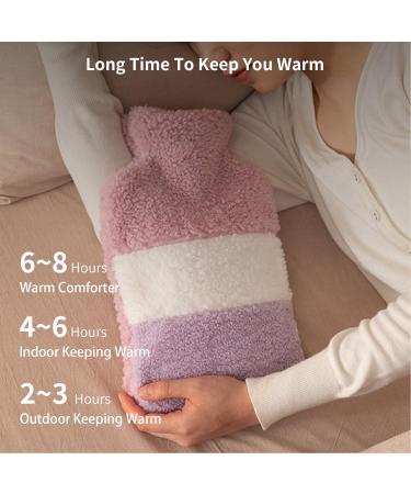 OliviaLiving Hot Water Bottle with Soft Premium Cover 1.5L Hot Water Bag for Menstrual Cramps Neck and Shoulder Pain Relief Hot and Cold Therapies Hand Feet Warmer Orange - Buy Online on GoSupps.com