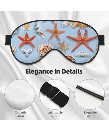 Unisex Starfish & Seashell Pattern Eye Mask | Soft Light-Blocking Sleep Mask for Ultimate Comfort - Buy Online on GoSupps.com