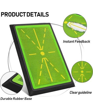 JIMITOP Golf Swing Mat 12 * 17 INCH Widen Divot Board Swing Path for Golf Training Golf Indoor Practice - Green - Buy Online on GoSupps.com