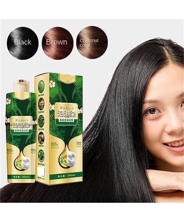 Anshka Bubble Plant Hair Dye Shampoo Household Easy to Wash Hair Washing Color Cream Plant Bubble Hair Dye Shampoo Instant Natural Hair Dye Shampoo for Women and Man Hair Washing Brown - Buy Online on GoSupps.com