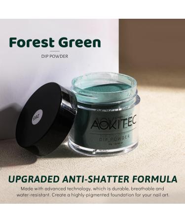 Aokitec Forest Green Dip Powder - 1OZ Dark Green Nail Dip for French Manicure | Long-Lasting DIY & Salon Use - Buy Online on GoSupps.com