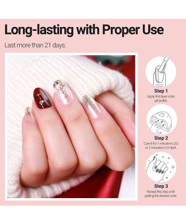 Gold & Silver Glitter Gel Nail Polish Set - UV Soak Off, Salon Quality DIY Manicure Kit - Buy Online on GoSupps.com
