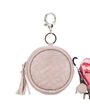 Fowybe pacifier bag |Pacifier holder for diaper bag with locking key holder key pod key trailer pod for diaper bag pacifier storage container pink