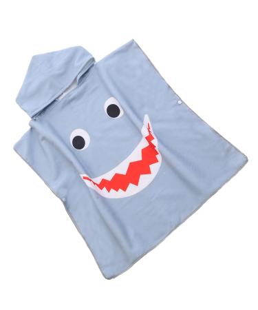 FEBE Bath Poncho Children Bath Towel With Hood Bathrobe for Toddler Smiley