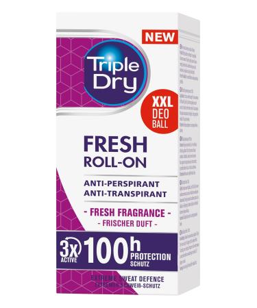 Triple Dry Antiperspirant Roll-On Fresh Deodorant Roller Against Strong Sweating Antibacterial Deodorant for 100 Hours Protection - Fresh Scent - 50 ml - Buy Online on GoSupps.com
