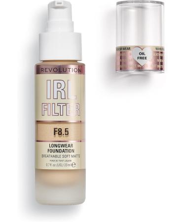 Revolution Beauty London IRL Filter Longwear Foundation F8.5 - 16 Hour Matte Finish | Medium to Full Coverage for Skin Tones | 23ml - Buy Online on GoSupps.com