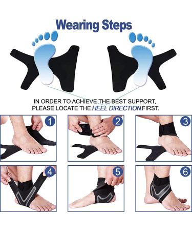 Beister 1 Pair Breathable Neoprene Ankle Support Compression Brace for Men and Women - Elastic Sprain Foot Sleeve for Sports, Arthritis, Plantar Fasciitis - Black Large (Pack of 2) - Buy Online on GoSupps.com