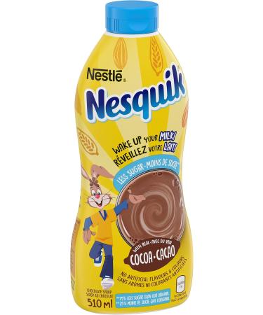 NESTL NESQUIK Less Sugar Chocolate Syrup 510mL - PACKAGING MAY VARY - Buy Online on GoSupps.com