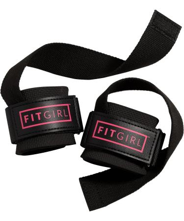 FITGIRL Wrist Straps for Women - Gym Lifting Wraps for Improved Muscle Gain in Legs, Back, Shoulders, and Core (Black) - Buy Online on GoSupps.com