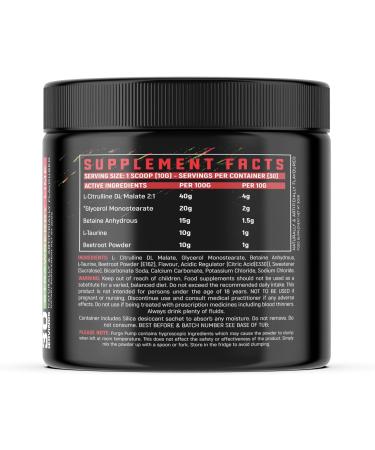 XL Nutrition Purge Pump | Stim-Free Pre Workout | Nitric Oxide Booster | 300g - 30 Servings | Strawberry Lime Flavor - Buy Online on GoSupps.com