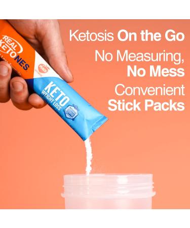 Real Ketones Peach Exogenous Keto D BHB + Caffeine - 20 Packets for Rapid Ketosis - Buy Online on GoSupps.com