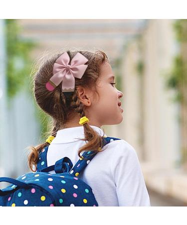 School Hair Bows | Pencil Hair Bow Clips Alligator - Hair Bow Clips Grosgrain Ribbon School Bows Decorations Frifer Pink A - Buy Online on GoSupps.com
