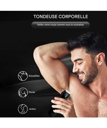 Tondeuse Poils Du Corps | Rasoir lectrique Faible Bruit Tondeuse Poils Pubiens Pour Hommes pour Parties Intimes Pubis Dos Aisselles Poitrine Bras Noir - Buy Online on GoSupps.com